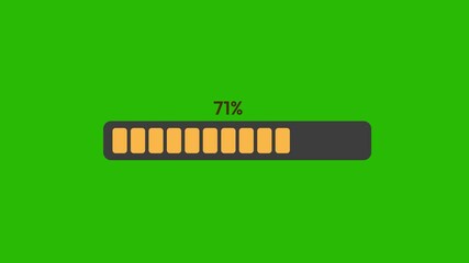 Poster - Multiple loading screens 4k animation with green screen for keying. Progress bar, percentage, loading screen concept.
