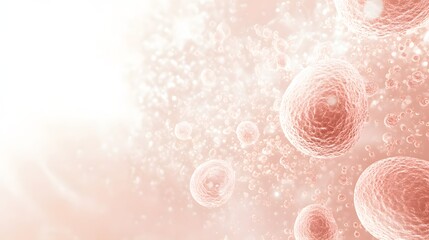 Poster - Detailed view of cells in a microscopic environment.