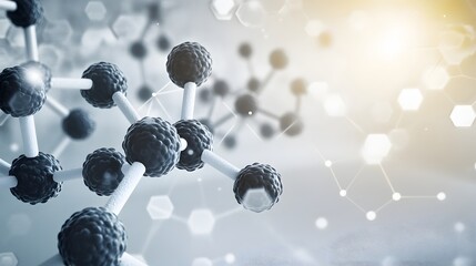 Poster - Molecular structure with intricate connections.