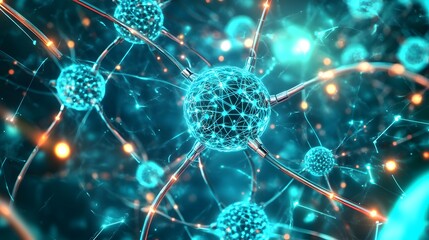 Poster - Detailed illustration of interconnected neurons.