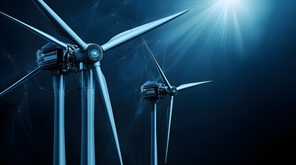Poster - Advanced wind turbine design with intricate details.