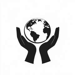 Wall Mural - human hands icon globe holding general