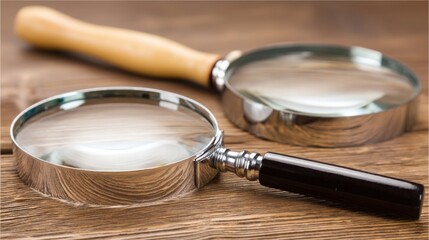 Poster - Magnifying glass focusing on details representing unique trading edge discovery systems in financial analysis