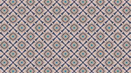 Naklejka na meble Geometric abstract floral repeat seamless pattern design for home decor and textile design.