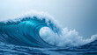 © Anvesh - Title: Majestic Ocean Wave Curling with Dynamic Motion and Vibrant Blue Tones