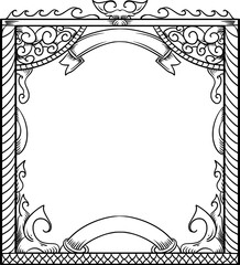 Leinwandbilder - frame or border design with classic decorative ornaments