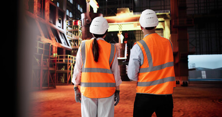 Aufkleber - Team Of Engineers Discussing Quality Control