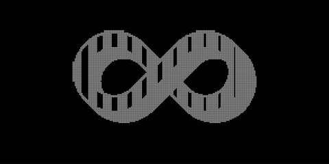 Poster - The illustration shows the infinity sign. Modern graphics. Element for design.