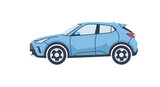 Light blue SUV side view
