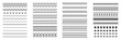 © Shekhar438 - Set of seamless borders zigzag, cross, plus, etc. Graphic design elements. Set of wavy horizontal lines. Vector border design element.