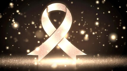 Poster - Glimmering ribbon on dark background
