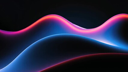 Poster - Abstract neon wave design