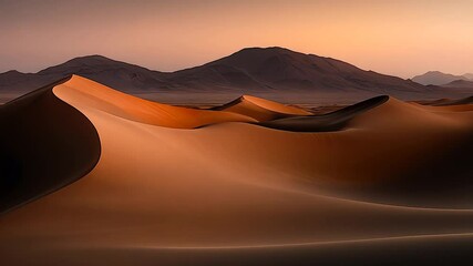 Poster - Desert dunes at sunrise