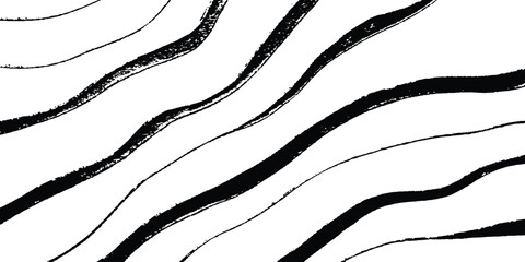 Fototapete - Abstract black wave flowing on white background. Abstract black wave design isolated on white background. abstract black wave and curve design ,modern and smooth motion white background, generative ai
