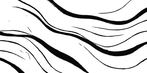 Aufkleber - Abstract black wave flowing on white background. Abstract black wave design isolated on white background. abstract black wave and curve design ,modern and smooth motion white background, generative ai