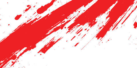 Aufkleber - Vector brush grunge texture Rough red scratches splatter grunge distressed background. Red grunge texture isolated background.