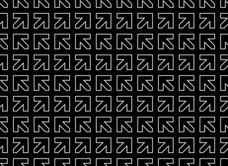 Poster - Abstract geometric pattern. A seamless vector background. White and black ornament. Graphic modern pattern. Simple lattice graphic design.