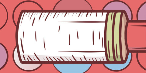 stylized illustration of a sushi roll with transparent background scalable vector