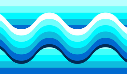 Poster - Abstract striped pattern on blue background.