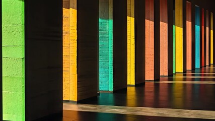 Poster - Colorful interior architectural design with vibrant hues