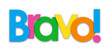 © Web Buttons Inc - BRAVO! colorful typography banner on transparent background