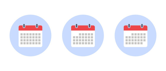 Poster - Calendar, date icon in flat design. Event reminder sign symbol