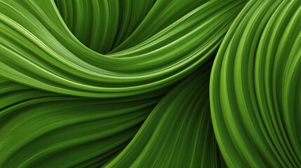 Poster - Abstract green swirls create a dynamic and captivating visual effect. The fluid lines and vibrant color evoke a sense of energy and movement.