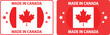 © VECTOR QUEEN - Made in canada labels, vector illustrations