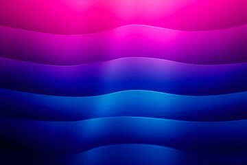 Fototapete - Abstract gradient background of wavy layered lines in pink purple and blue color tones artistic design with smooth gradual transitions and elegant curves