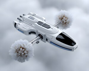 Poster - a futuristic utopia built on a massive asteroid ring orbiting a blue giant star, advanced architecture seamlessly integrated with nature, floating energy-powered transportation, dreamlike yet highly