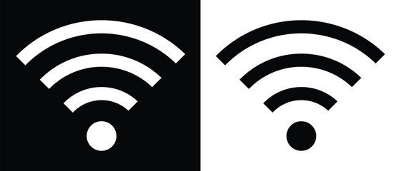 Poster - Wi-Fi signal symbols and an internet connection, wi-fi signal icon vector set. flat illustration of wifi vector icon, signal sign and symbol. Vector illustration. 