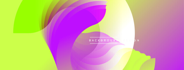 Aufkleber - Abstract fluid shapes, vibrant colors blend. Modern design, dynamic composition, gradients create visual interest. Background element for projects.