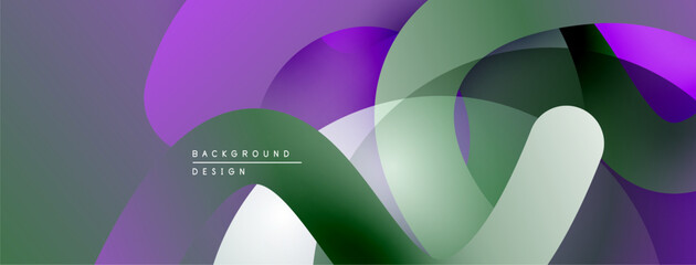 Leinwandbilder - Abstract gradients, overlapping circles create modern design. Soft colors blend, forming dynamic visual composition.