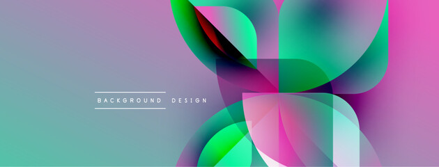 Poster - Abstract fluid shapes overlap, creating vibrant color gradients. Background features text background design. Modern, dynamic composition.