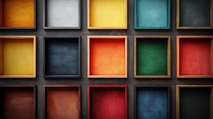 Poster - Vibrant Hues: A Collection of Colorful Empty Frames