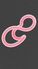 Poster - Abstract Pink Intertwined Shapes Fluid Design 3D Render Minimalist Background