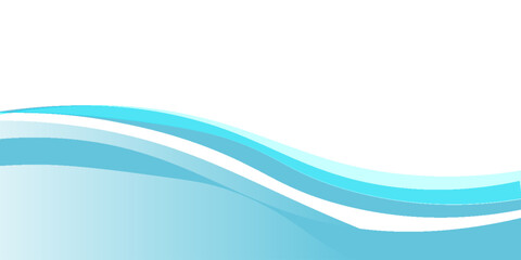 Poster - Blue and white business wave banner background. vector
