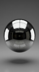 Poster - Reflective metallic sphere chrome ball abstract 3d render transparent background