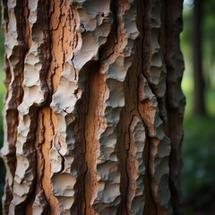 Aufkleber - captivating close-up shot of a tree trunk's unique texture and intricate patterns 