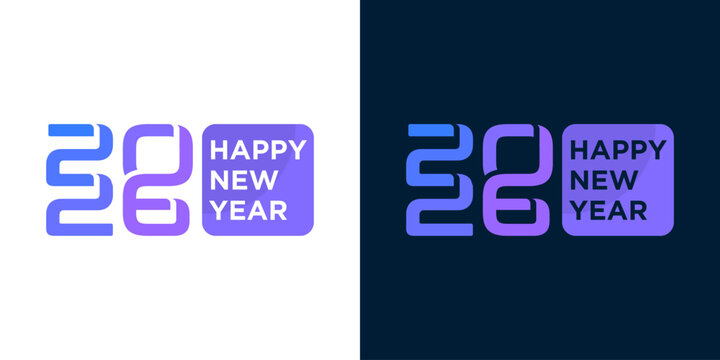 logo for the new year 2026, with a simple and interconnected number concept