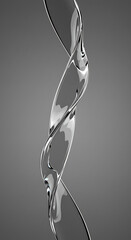 Poster - Abstract Liquid Spiral Elegant Swirling Transparent Fluid Design