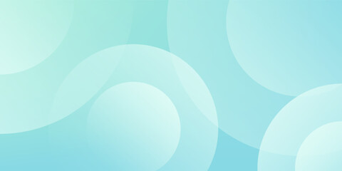 Wall Mural - minimalist banner background. green and blue gradations.circle geometric background. simple design. 