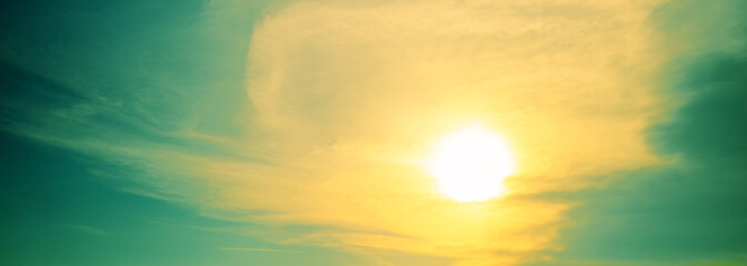 Wall Mural - colorful cloudy sky at sunset. gradient color. sky texture. abstract nature background. horizontal b