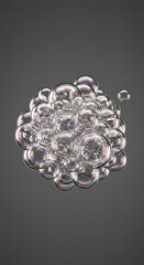 Poster - Iridescent Soap Bubbles Cluster Close up Abstract Foam Texture Macro Photography