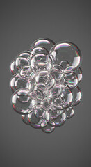 Poster - Iridescent Soap Bubbles Cluster Abstract Background Macro Photography Close up View of Sparkling