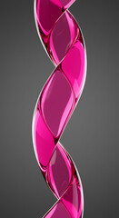 Poster - Abstract Pink Liquid Swirl Glossy Twisted Fluid 3D Render Dynamic Design