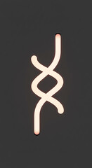 Aufkleber - Abstract Twisted Neon Line Glowing Intertwined Design Modern Art Background