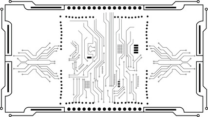 Aufkleber - technology circuit board background abstract pattern.