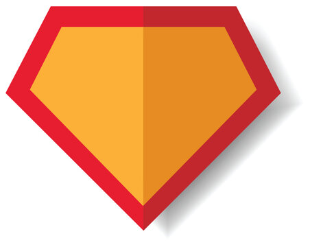 Superhero symbol. Superpower concept. Blank badge isolated on a white background. Vector illustration  
