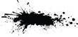 © Design House - Abstract black in splash, paint, brush strokes, stain grunge isolated on white background. Black stroke messy on a transparent background. Isolated black grunge brush strokes,